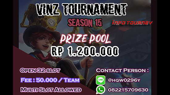 turnamen ml mole mobile legends juli 2019 vinz season 15 logo