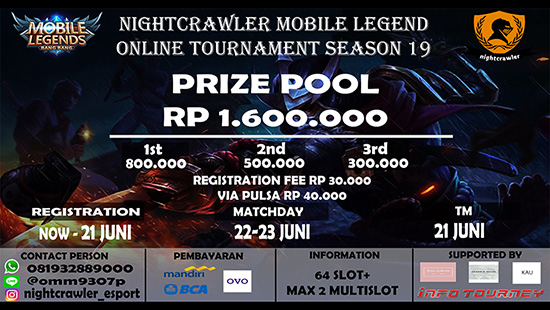 turnamen ml mole mobile legends juni 2019 nightcrawler season 19 logo