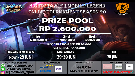 turnamen ml mole mobile legends juni 2019 nightcrawler season 20 logo