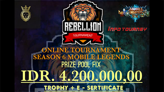 turnamen ml mole mobile legends juni 2019 rebellion season 6 logo
