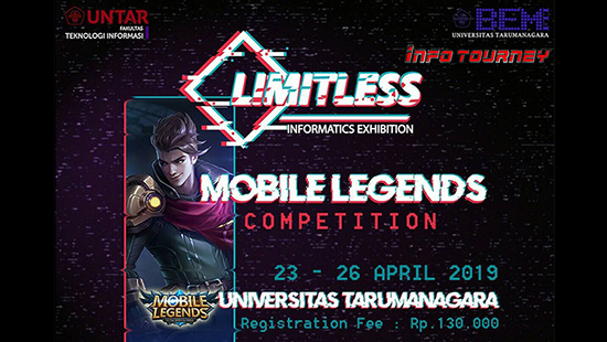 turnamen ml mole mobile legends informatics exhibition limitless april 2019 logo