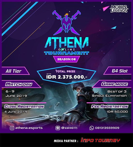 turnamen ml mole mobile legends athena season 6 juni 2019 poster