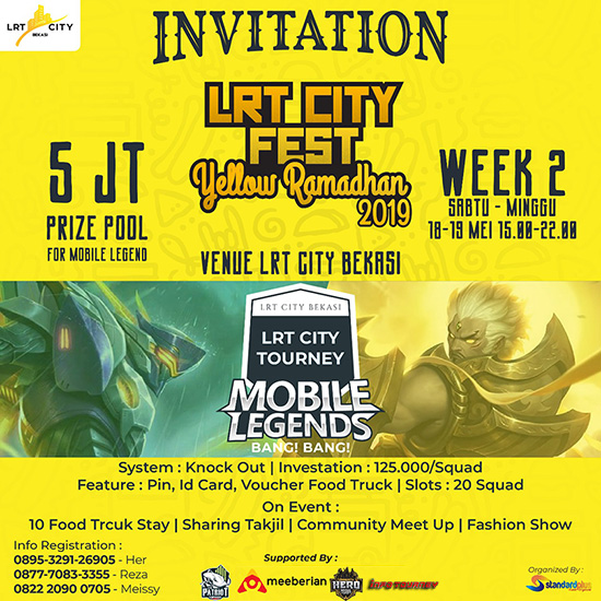 turnamen ml mole mobile legends lrt city bekasi mei 2019 poster