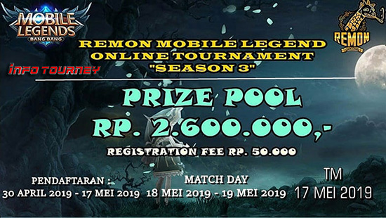 turnamen ml mole mobile legends remon organizer season 3 mei 2019 logo