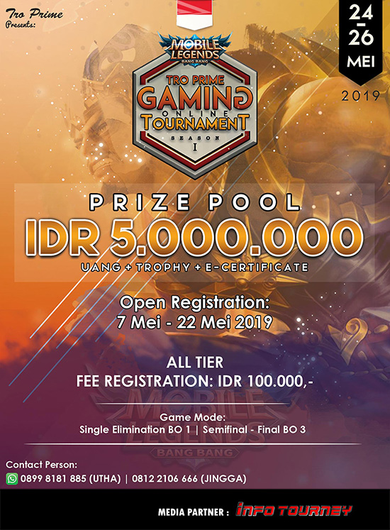 turnamen ml mole mobile legends top prime gaming season 1 mei 2019 poster