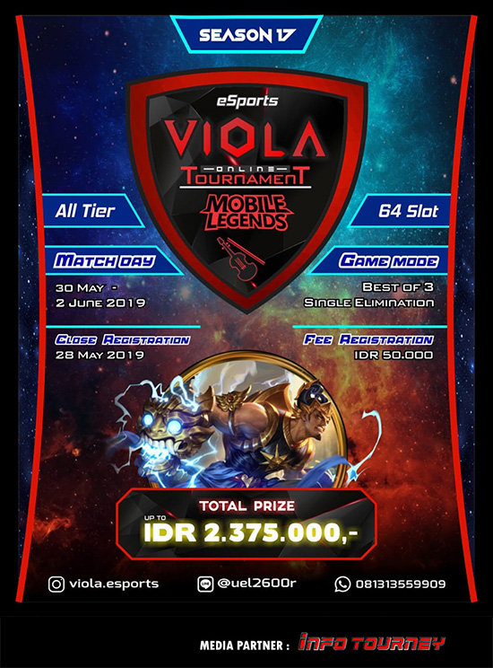 turnamen ml mole mobile legends viola esports season 17 mei 2019 poster