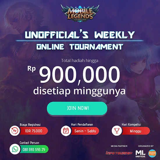 turnamen ml mole mobile legends desember 2019 unofficials weekly 2 poster