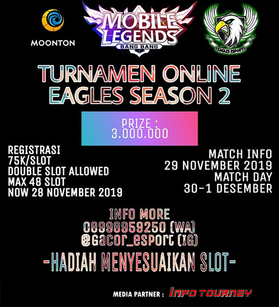 turnamen ml mole mobile legends november 2019 eagles season 2 poster