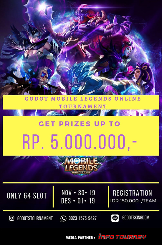 turnamen ml mole mobile legends november 2019 godots season 1 poster