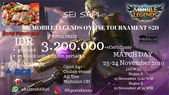 turnamen ml mole mobile legends november 2019 sei sapi season 20 poster