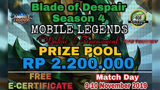 turnamen ml mole mobile legends november 2019 blade of despair season 4 logo
