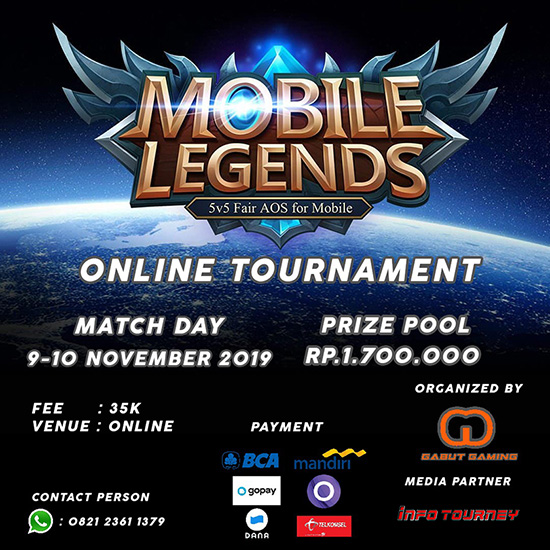 turnamen ml mole mobile legends november 2019 gabut league season 1 poster