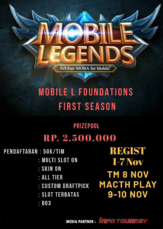 turnamen ml mole mobile legends november 2019 ml foundation poster