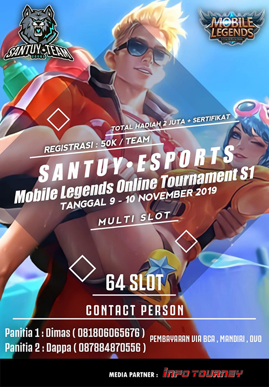 turnamen ml mole mobile legends november 2019 santuy esports season 1 poster