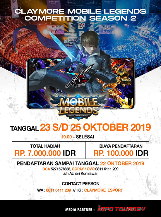 turnamen ml mole mobile legends oktober 2019 claymore season 2 poster