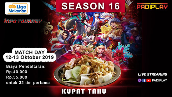 turnamen ml mole mobile legends oktober 2019 kupat tahu season 16 logo