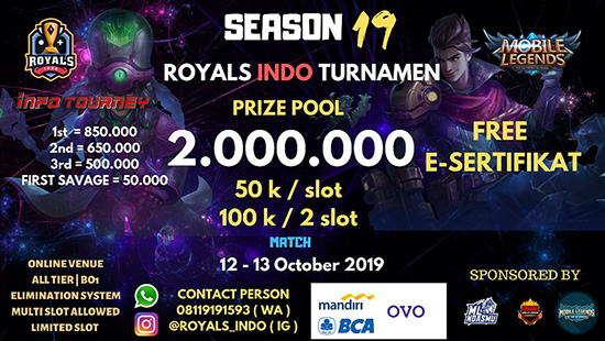 turnamen ml mole mobile legends oktober 2019 royals indo season 19 logo