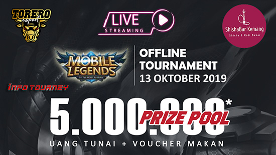 turnamen ml mole mobile legends oktober 2019 torero x shishabar logo