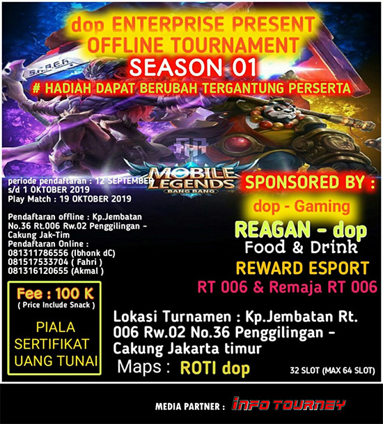 turnamen ml mole mobile legends oktober 2019 dop enterprise season 1 poster