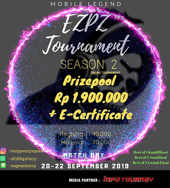 turnamen ml mole mobile legends september 2019 ezpz season 2 poster
