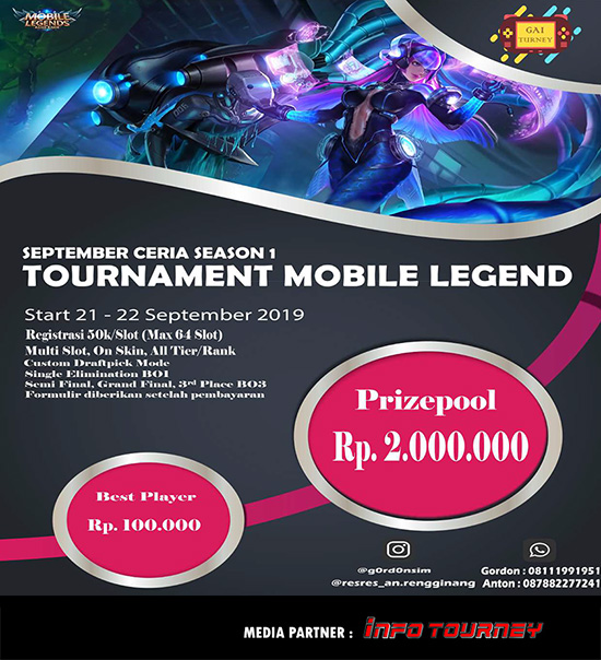 turnamen ml mole mobile legends september 2019 gai season 1 poster