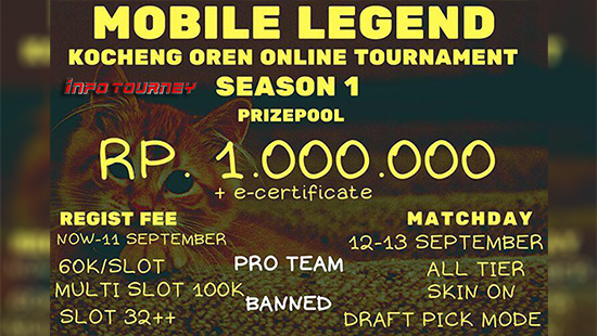 turnamen ml mole mobile legends september 2019 kocheng oren season 1 logo