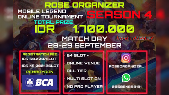 turnamen ml mole mobile legends september 2019 rose organizer season 4 logo