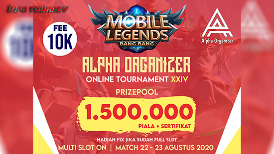turnamen ml mlbb mole mobile legends agustus 2020 alpha organizer season 24 logo