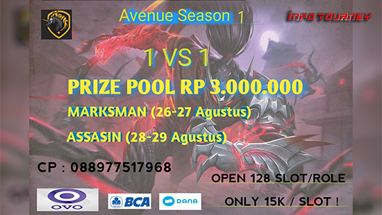 turnamen ml mlbb mole mobile legends agustus 2020 avenue season 1 1vs1 logo