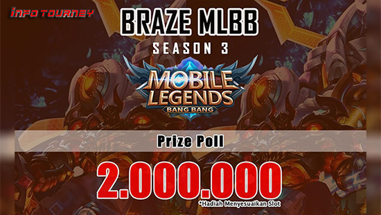 turnamen ml mlbb mole mobile legends agustus 2020 braze organizer season 3 logo