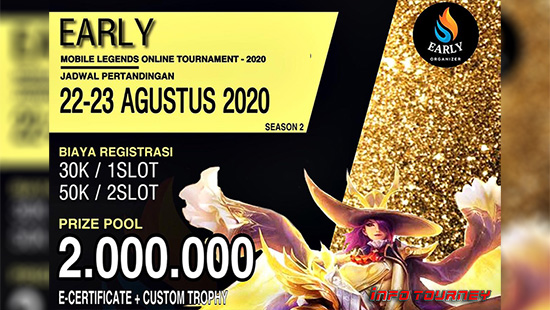 turnamen ml mlbb mole mobile legends agustus 2020 early organizer season 2 logo