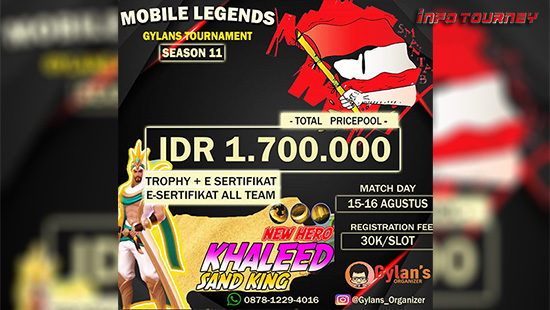 turnamen ml mlbb mole mobile legends agustus 2020 gylans season 11 logo