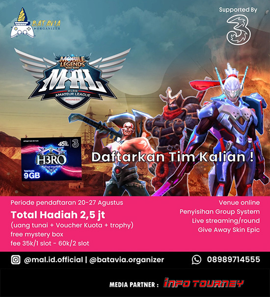 turnamen ml mlbb mole mobile legends agustus 2020 mal season 4 poster 1