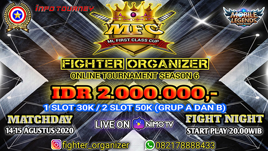 turnamen ml mlbb mole mobile legends agustus 2020 mfc cup season 6 logo