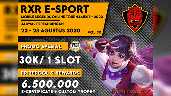 turnamen ml mlbb mole mobile legends agustus 2020 rxr season 30 logo