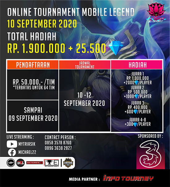 turnamen ml mlbb mole mobile legends september 2020 corp esport season 11 poster