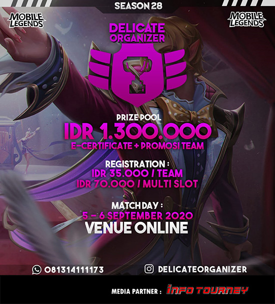 turnamen ml mlbb mole mobile legends september 2020 delicate season 28 poster