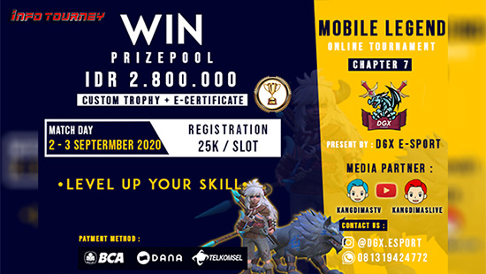 turnamen ml mlbb mole mobile legends september 2020 dgx esport chapter 7 logo