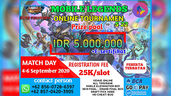 turnamen ml mlbb mole mobile legends september 2020 duration season 22 logo