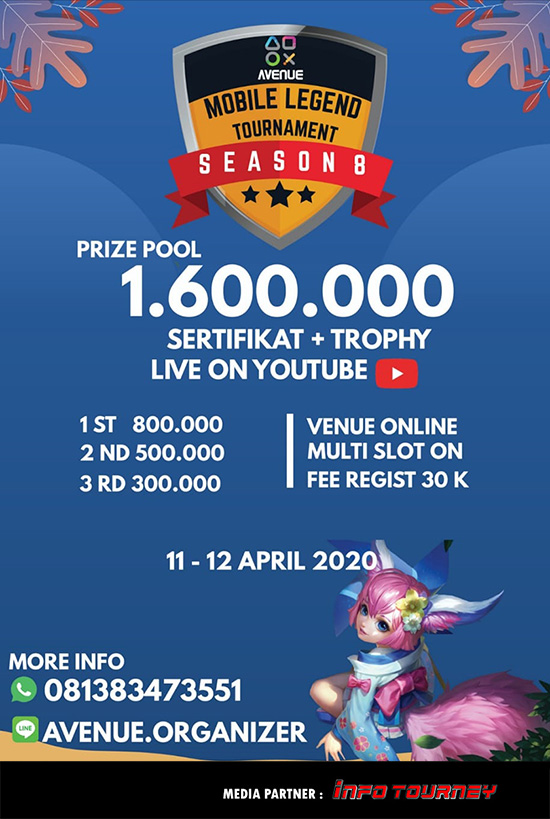 turnamen ml mlbb mole mobile legends april 2020 avenue organizer season 8 poster