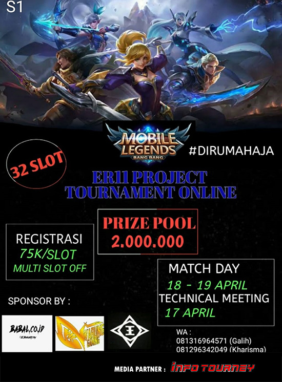 turnamen ml mlbb mole mobile legends april 2020 er11 project season 1 poster
