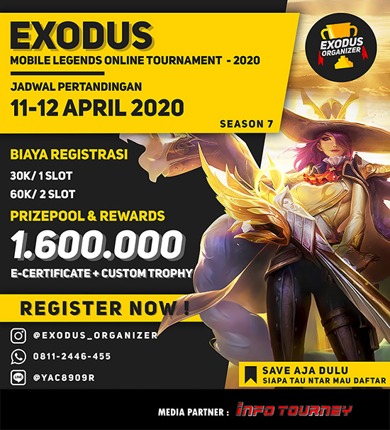 turnamen ml mlbb mole mobile legends april 2020 exodus season 7 poster