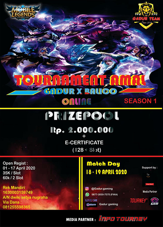 turnamen ml mlbb mole mobile legends april 2020 gadur x balico season 1 poster