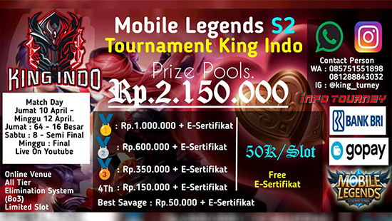 turnamen ml mlbb mole mobile legends april 2020 king indo season 8 logo