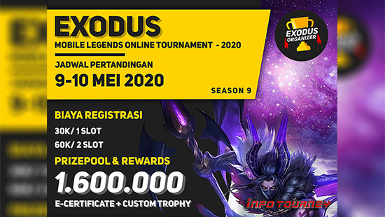 turnamen ml mlbb mole mobile legends mei 2020 exodus organizer season 9 logo
