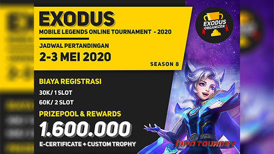 turnamen ml mlbb mole mobile legends mei 2020 exodus season 8 logo