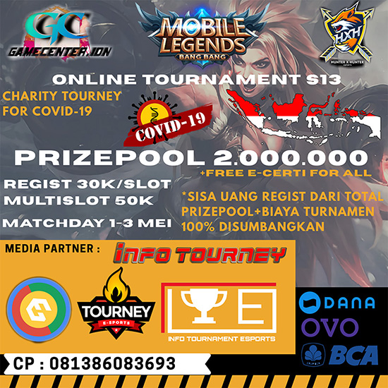 turnamen ml mlbb mole mobile legends mei 2020 gamecenter idn season 13 poster