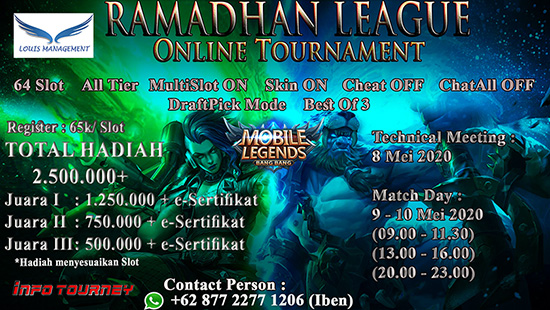 turnamen ml mlbb mole mobile legends mei 2020 louis ramadhan league logo 2