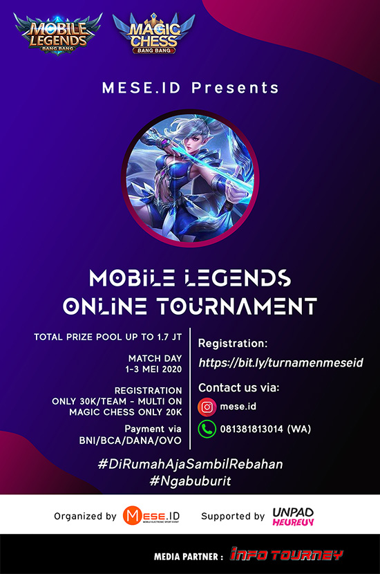 turnamen ml mlbb mole mobile legends mei 2020 mese id season 1 poster