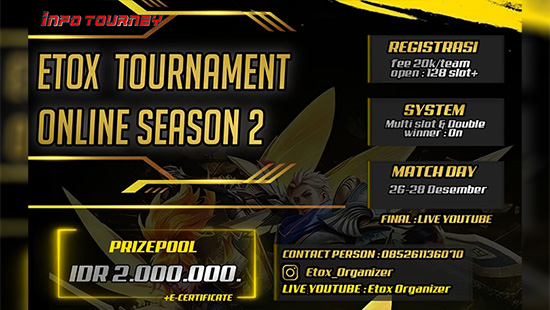 turnamen ml mlbb mole mobile legends desember 2020 etox organizer season 2 logo